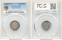 Florence. Republic Fiorino (Soldo) ND (1260-1279) AU58 PCGS, John the Baptist facing / ornate lilly of Florence. Colorful peripheral toning. 

HID09...