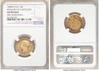 Kingdom of Napoleon. Napoleon gold 20 Lire 1808-M AU Details (Obverse Scratched) NGC, Milan mint, KM11. AGW 0.1867 oz. 

HID09801242017

© 2020 He...