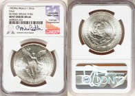 Estados Unidos Mint Error - Reverse Struck Thru Onza 1983-Mo MS66 NGC, Mexico City mint, KM494.1. Cataloger not able to identify mint error as describ...