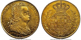 João VI gold 6400 Reis (Peça) 1822 MS60 NGC, Lisbon mint, KM364. AGW 0.4228 oz. 

HID09801242017

© 2020 Heritage Auctions | All Rights Reser