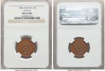 Oscar II 2 Ore 1884 MS65 Brown NGC, KM746. Open 4 variety. 

HID09801242017

© 2020 Heritage Auctions | All Rights Reserve