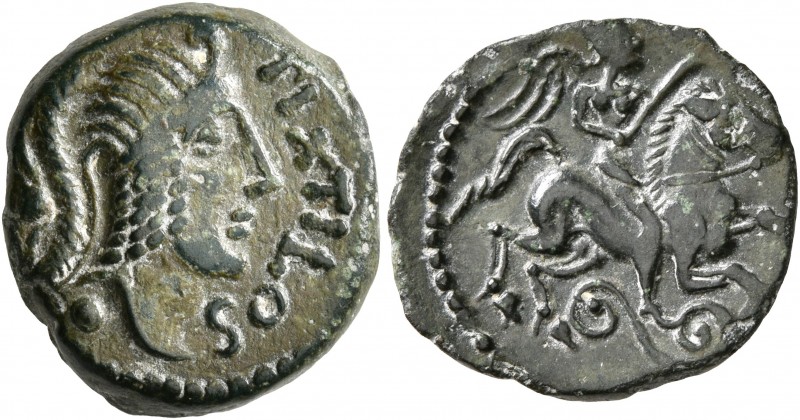 CELTIC, Northwest Gaul. Carnutes. Pixtilos, circa 50-30 BC. AE (Bronze, 17 mm, 3...