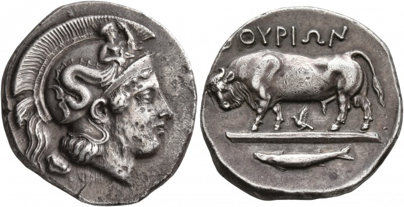LUCANIA. Thourioi. Circa 443-400 BC. Didrachm or Nomos (Silver, 23 mm, 7.90 g, 1...