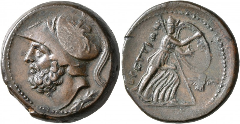 BRUTTIUM. The Brettii. Circa 211-208 BC. Double Unit - Didrachm (Bronze, 28 mm, ...