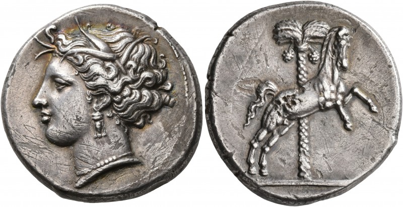 SICILY. Entella (?). Punic issues, circa 330-320 BC. Tetradrachm (Silver, 26 mm,...
