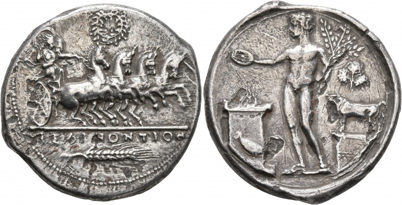 SICILY. Selinos. Circa 415-409 BC. Tetradrachm (Silver, 30 mm, 16.30 g, 5 h). ΣE...