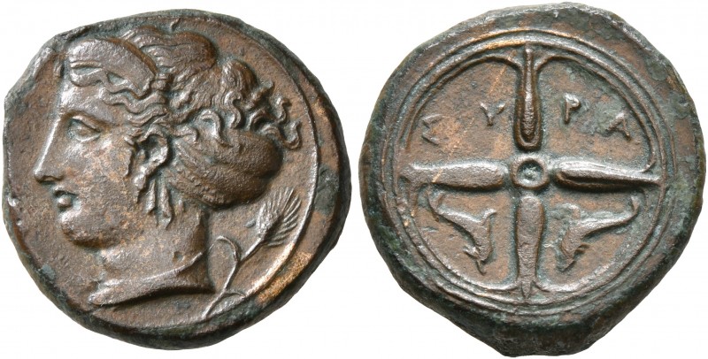 SICILY. Syracuse. Second Democracy, 466-405 BC. Hemilitron (Bronze, 17 mm, 3.74 ...