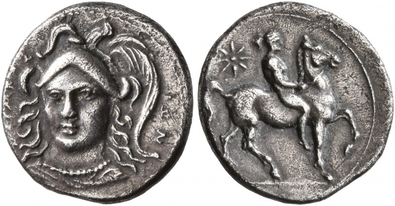 SICILY. Syracuse. Timoleon and the Third Democracy, 344-317 BC. Diobol (Silver, ...