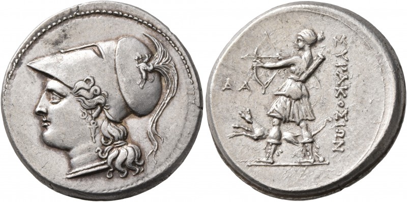SICILY. Syracuse. Fifth Democracy, 214-212 BC. 12 Litrai (Silver, 25 mm, 10.21 g...