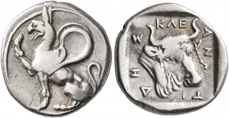 THRACE. Abdera. Circa 411/0-386/5 BC. Tetrobol (Silver, 16 mm, 2.89 g, 2 h), Kle...