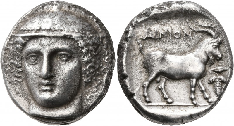 THRACE. Ainos. Circa 385/4-384/3 BC. Tetradrachm (Silver, 25 mm, 14.85 g, 12 h)....