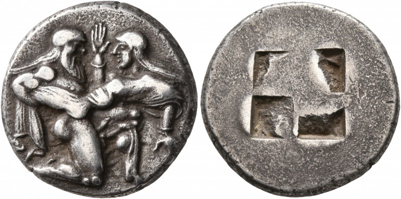 ISLANDS OFF THRACE, Thasos. Circa 480-463 BC. Stater (Silver, 21 mm, 8.61 g). Nu...