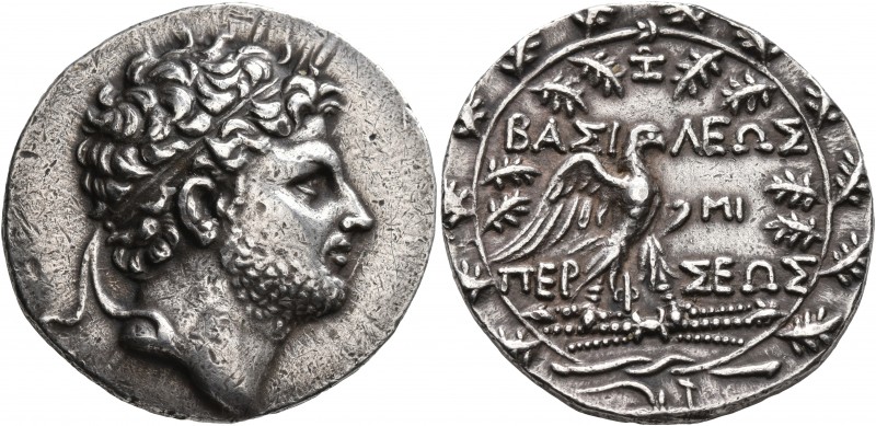 KINGS OF MACEDON. Perseus, 179-168 BC. Tetradrachm (Silver, 31 mm, 17.06 g, 12 h...