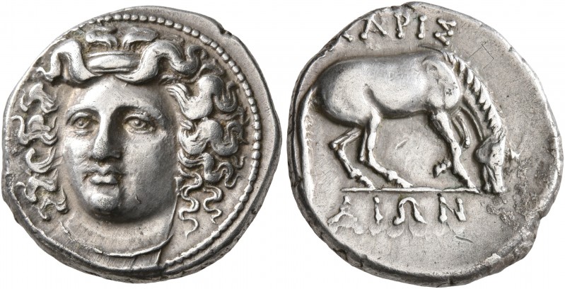 THESSALY. Larissa. Circa 356-342 BC. Drachm (Silver, 19 mm, 6.07 g, 12 h). Head ...