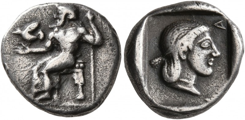 ARKADIA, Arkadian League. Circa 470-465 BC. Hemidrachm (Silver, 14 mm, 2.85 g, 1...