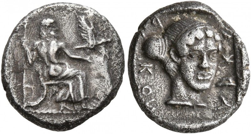 ARKADIA, Arkadian League. Circa 460-450 BC. Hemidrachm (Silver, 14 mm, 2.89 g, 6...