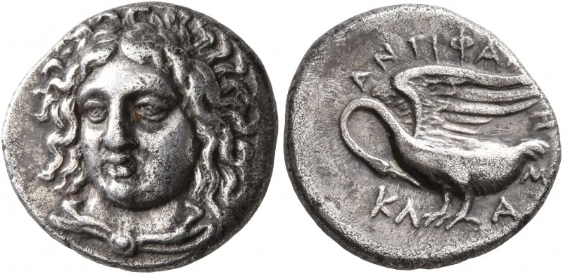 IONIA. Klazomenai. Circa 375-360 BC. Drachm (Silver, 16 mm, 4.00 g, 12 h), Antip...