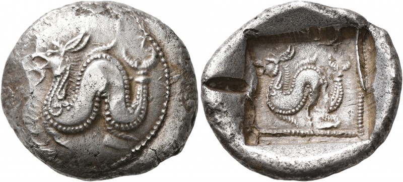 DYNASTS OF LYCIA. Uncertain dynast, circa 480 BC. Stater (Silver, 24 mm, 9.38 g,...