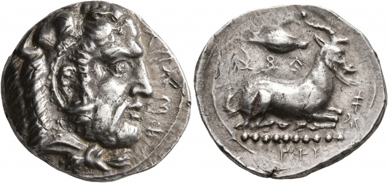 CYPRUS. Salamis. Evagoras I, circa 411-374 BC. Stater (Silver, 23 mm, 10.85 g, 5...