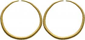 CELTIC, Uncertain. Circa 1100-500 BC. 'Ring Money' (Gold, 47 mm, 13.19 g). A single shaft of gold with multiple twists and plain ends which do not tou...