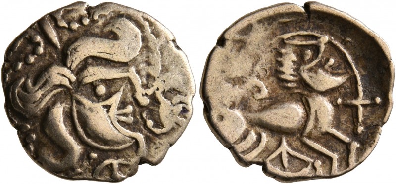 CELTIC, Northwest Gaul. Osismii. Late 2nd to mid 1st century BC. 1/4 Stater (Ele...