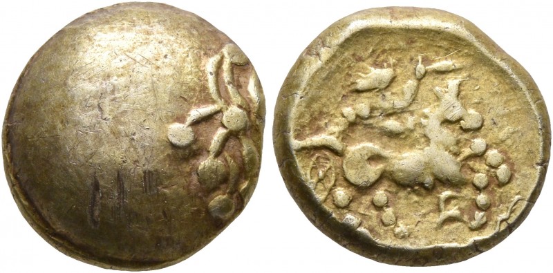 CELTIC, Northwest Gaul. Senones (?). Circa 50-30 BC. Half Stater (Gold, 13 mm, 3...