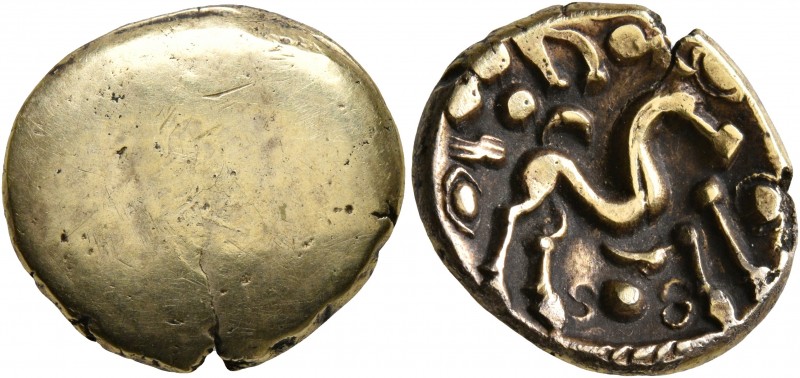 CELTIC, Northeast Gaul. Ambiani. Circa 60-30 BC. Stater (Gold, 18 mm, 5.88 g), '...