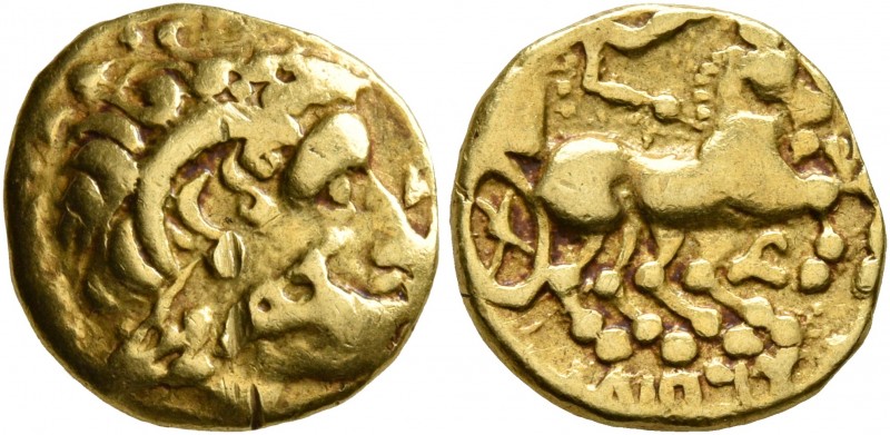 CELTIC, Central Gaul. Sequani. 3rd century BC. 1/4 Stater (Gold, 12 mm, 1.91 g, ...
