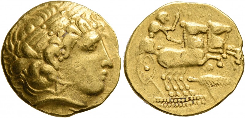 CELTIC, Central Europe. Uncertain tribe. 3rd century BC. Stater (Gold, 20 mm, 8....
