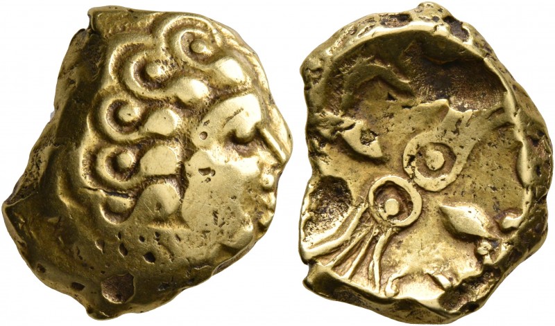 CELTIC, Central Europe. Vindelici. 1st century BC. Stater (Gold, 18 mm, 7.48 g)....