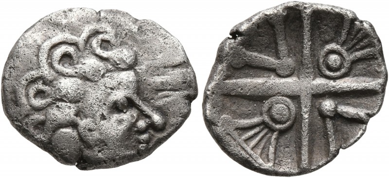 CELTIC, Central Europe. Vindelici. 1st century BC. Quinarius (Silver, 15 mm, 1.7...