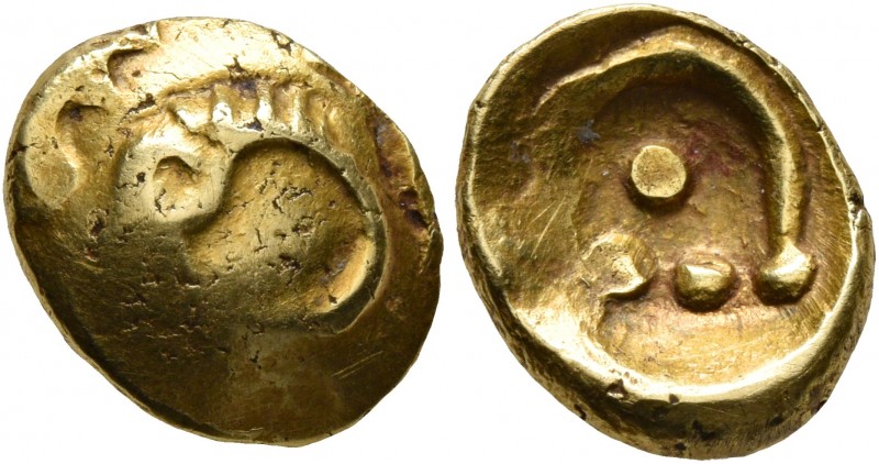CELTIC, Central Europe. Vindelici. 1st century BC. 1/4 Stater (Gold, 12 mm, 1.88...