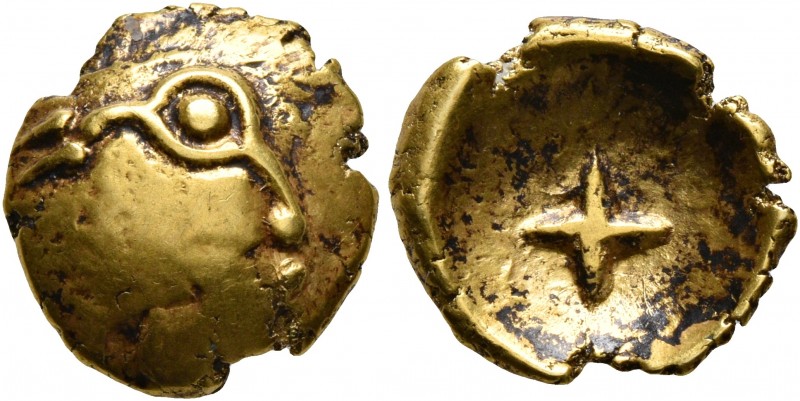 CELTIC, Central Europe. Vindelici. 1st century BC. 1/4 Stater (Gold, 12 mm, 1.88...