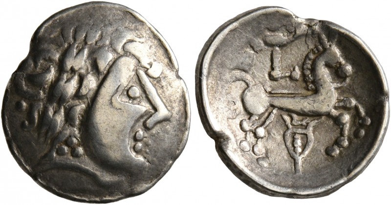 CELTIC, Central Europe. Helvetii. Late 2nd to early 1st century BC. 1/4 Stater (...