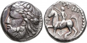 CELTIC, Carpathian region. Uncertain tribe. Circa 3rd century BC. Tetradrachm (Silver, 23 mm, 14.14 g, 10 h), 'Römische Ziffern' type. Imitating Phili...