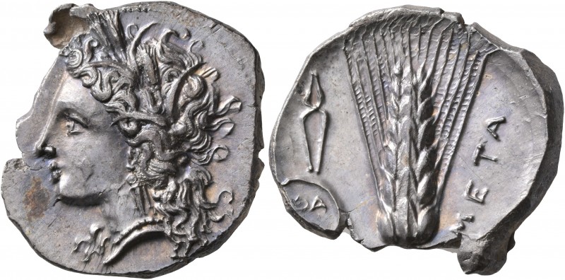 LUCANIA. Metapontion. Circa 330-290 BC. Didrachm or Nomos (Silver, 23 mm, 7.90 g...