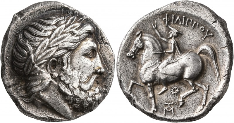 KINGS OF MACEDON. Philip II, 359-336 BC. Tetradrachm (Silver, 25 mm, 14.28 g, 12...