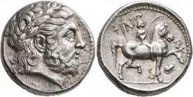KINGS OF MACEDON. Philip II, 359-336 BC. Tetradrachm (Silver, 22 mm, 14.28 g, 1 h), Pella, struck under Antipater, Polyperchon, or Kassander, circa 32...