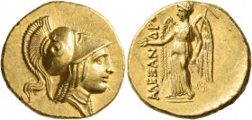 KINGS OF MACEDON. Alexander III ‘the Great’, 336-323 BC. Stater (Gold, 19 mm, 8.61 g, 12 h), Arados or Tarsos (?), circa 325/4-324/3. Head of Athena t...