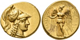 KINGS OF MACEDON. Alexander III ‘the Great’, 336-323 BC. Stater (Gold, 18 mm, 8.60 g, 3 h), Tarsos, struck under Balakros or Menes, circa 332/1-328/7....