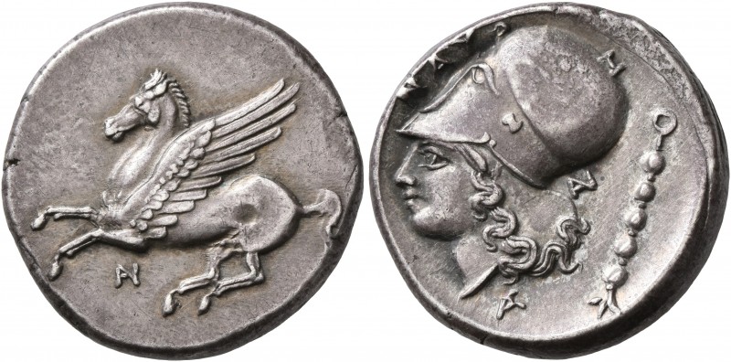 AKARNANIA. Anaktorion. Circa 350-300 BC. Stater (Silver, 21 mm, 8.52 g, 9 h). AN...