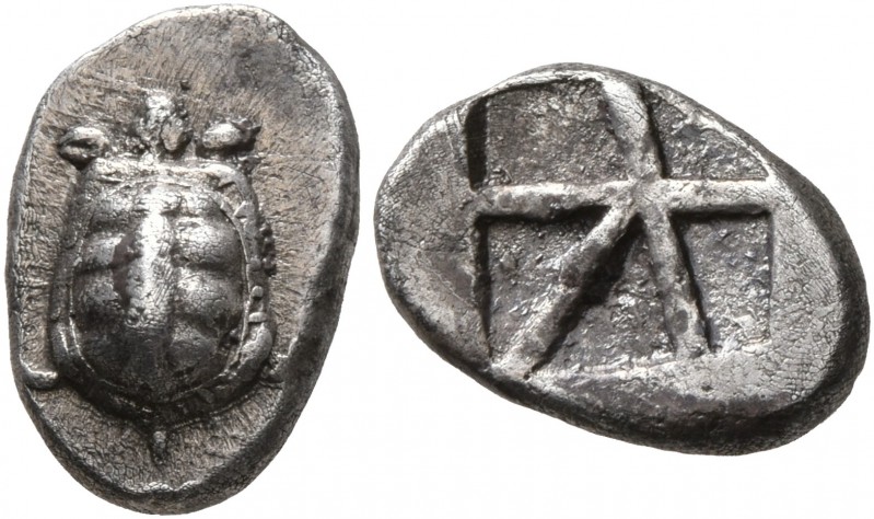 ISLANDS OFF ATTICA, Aegina. Circa 456/45-431 BC. Obol (Silver, 11 mm, 1.01 g). L...