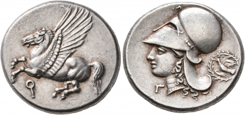 CORINTHIA. Corinth. Circa 375-300 BC. Stater (Silver, 21 mm, 8.63 g, 1 h). Ϙ Peg...