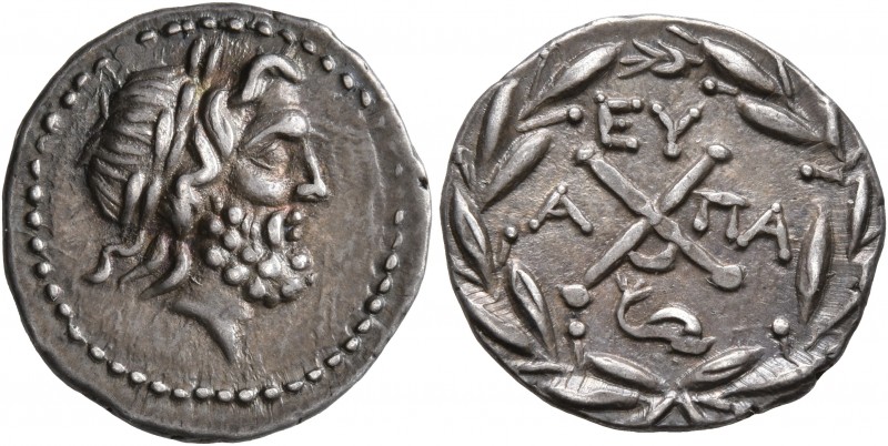 ACHAIA, Achaian League. Patrai. Circa 88-30 BC. Hemidrachm (Silver, 17 mm, 2.38 ...