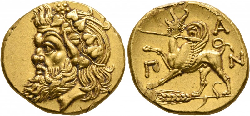 CIMMERIAN BOSPOROS. Pantikapaion. Circa 340-325 BC. Stater (Gold, 21 mm, 9.09 g,...