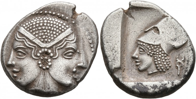 MYSIA. Lampsakos. Circa 500-470 BC. Drachm (Silver, 18 mm, 4.81 g, 12 h). Janifo...