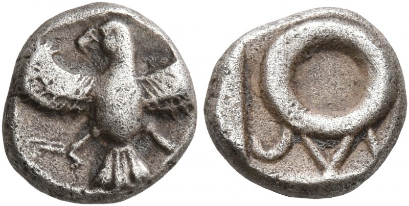 IONIA. Magnesia ad Maeandrum. Circa 500-464 BC. Obol (Silver, 9 mm, 1.00 g). Fly...