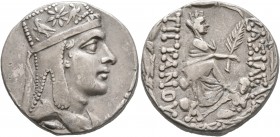 KINGS OF ARMENIA. Tigranes II ‘the Great’, 95-56 BC. Tetradrachm (Silver, 25 mm, 15.86 g, 12 h), Tigranokerta, circa 80-68. Draped bust of Tigranes II...