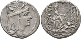KINGS OF ARMENIA. Tigranes II ‘the Great’, 95-56 BC. Tetradrachm (Silver, 25 mm, 15.92 g, 12 h), Tigranokerta, circa 80-68. Draped bust of Tigranes II...