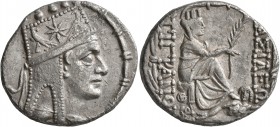 KINGS OF ARMENIA. Tigranes II ‘the Great’, 95-56 BC. Tetradrachm (Silver, 28 mm, 15.34 g, 1 h), Tigranokerta, circa 80-68. Draped bust of Tigranes II ...
